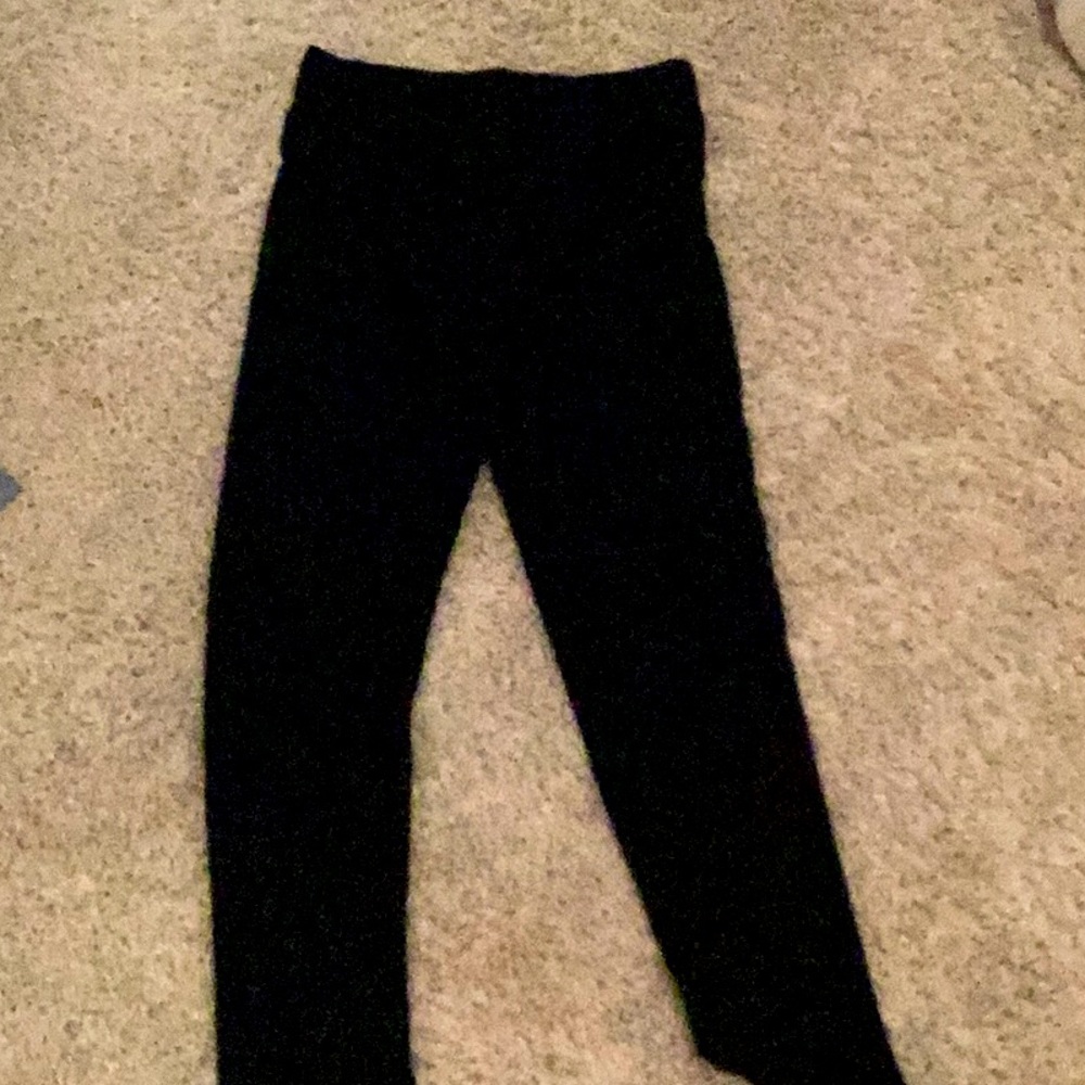 Cotton pants, black, h&m